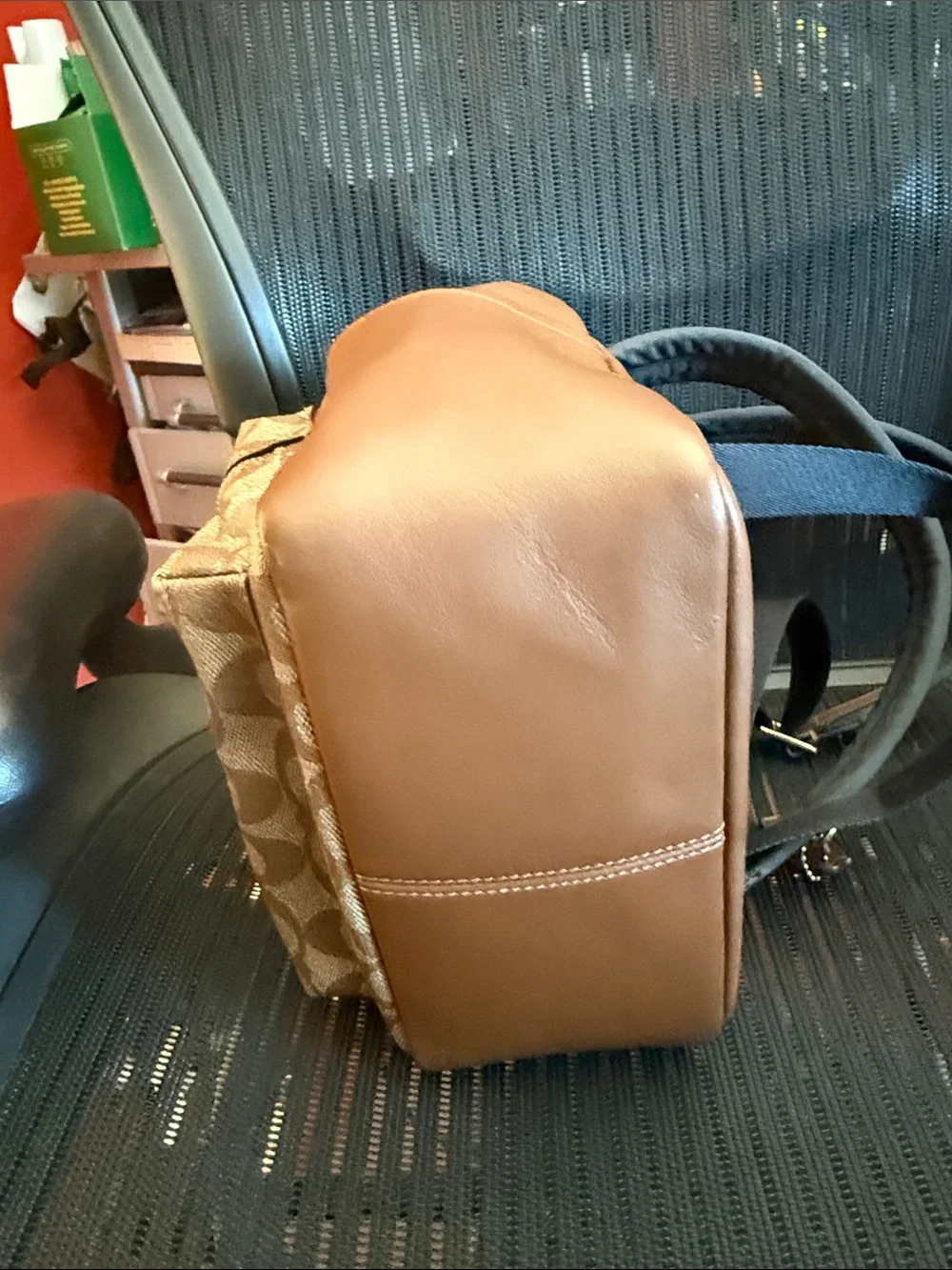 Coach Tan/Brown Signature Canvas Mini Backpack